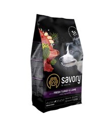Сухий корм Savory для собак малих порід зі свіжим м’ясом індички та ягнятиною, 3 кг