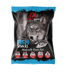 Alpha Spirit Snacks з рибою ласощі для собак усіх порід та віку 50 г