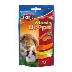 Ласощі для кроликів та морських свинок Trixie «Vitamin Drops» 75 г (морква)