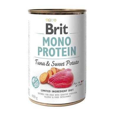 Влажный корм для собак Brit Mono Protein Tuna & Sweet Potato 400 г (тунец и батата)
