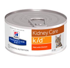 Консерва Hill's Prescription Diet k/d для кошек с почечной недостаточностью, с курицей, 156 г