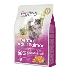Сухий корм для котів, шерсть яких вимагає додаткового догляду Profine Cat Derma 2 кг (лосось)