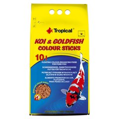 Сухий корм для ставкових риб Tropical в паличках «Koi & Goldfish Colour Sticks» 10 л (для всіх ставкових риб), для ставкових
