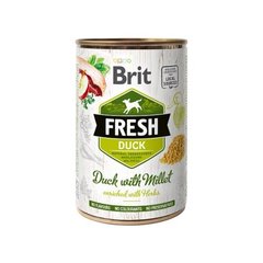 Brit Fresh Duck/Millet k 400g утка,пшено для собак