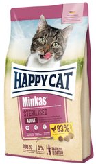 Сухий корм Happy Cat Minkas Sterilised Geflugel для кастрованих котів та стерилізованих кішок з птицею, 10 кг,70409