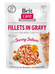 Brit Care Cat pouch 85g филе в соусе пикантный лосось