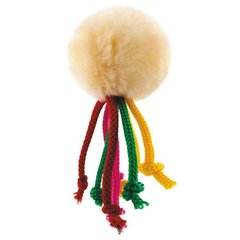 Іграшка для котів Природа М'яч з мотузочками на гумці 5 см (плюш)