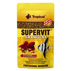 Сухой корм для аквариумных рыб Tropical в гранулах «Supervit Granulat» 10 г (для всех аквариумных рыб), для аквариумних