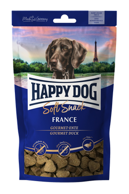 Лакомства мягкие Happy Dog Soft Snack France для собак средних и крупных пород, с уткой, 100 г