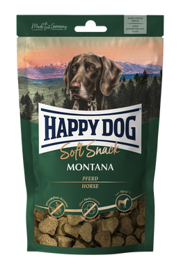 Ласощі м'які Happy Dog Soft Snack Montana для собак середніх та великих порід, з кониною, 100 г