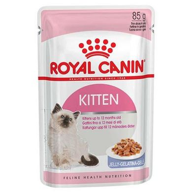Влажный корм Royal Canin Kitten Instinctive для котят от 4 до 12 месяцев, кусочки в желе, 85 г