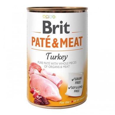 Brit Paté & Meat Dog k 400 g с индейкой