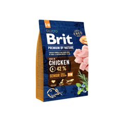 Сухой корм для пожилых собак мелких и средних пород весом до 25 кг Brit Premium (Брит Премиум) Dog Senior S+M 3 кг с курицей