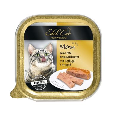 Влажный корм для кошек Edel Cat 100 г (паштет с птицей)