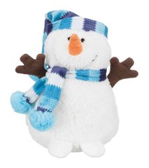 Різдвяна Іграшка Trixie Сніговик в шарфі і шапці плюшевий 17см 1шт