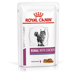 Вологий корм Royal Canin Renal при хронічній нирковій недостатності у кішок, курка, 85 г