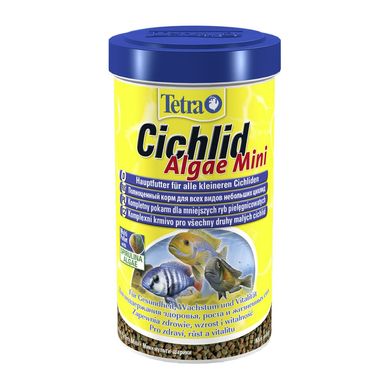 Сухой корм для аквариумных рыб Tetra в гранулах «Cichlid Algae Mini» 500 мл (для всех цихлид), для аквариумних