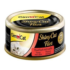 Вологий корм для котів GimCat Shiny Cat Filet 70 г (тунець та лосось)