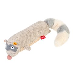 Игрушка для собак Енот с пищалкой GiGwi Plush, текстиль, 17 см
