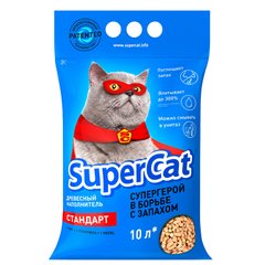 Древесный наполнитель Super Cat СТАНДАРТ для кошачьего туалета 3 кг