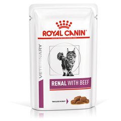 Влажный корм Royal Canin Renal при хронической почечной недостаточности у кошек, говядина, 85 г