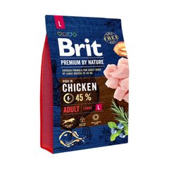Сухой корм для взрослых собак крупных пород Brit Premium Dog Adult L 3 kg