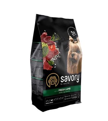 Сухий корм Savory для собак малих порід зі свіжим м’ясом ягняти, 3 кг