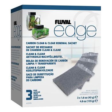 Наполнитель для фильтра Fluval «Edge» активированный уголь (3 x 45 г)