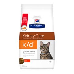 Сухой корм Hill's Prescription Diet Feline для кошек с заболеванием почек и сердечной недостаточности, 1,5 кг