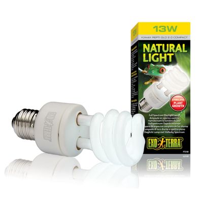 Компактная люминесцентная лампа Exo Terra «Natural Light» для облучения лучами УФ-В спектра 13 W, E27 (для облучения)