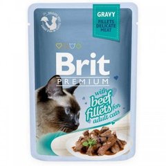 Brit Premium Cat pouch 85 г філе яловичини в соусі