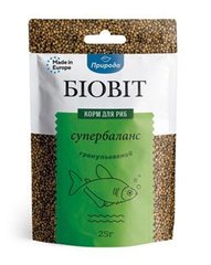 Корм "Біовіт"для риб Супербаланс, гранульований 25 г, для аквариумних