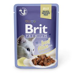 Brit Premium Cat pouch 85 g филе говядины в желе
