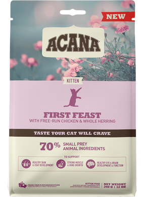 Сухий корм Acana First Feast Cat зі смаком курки та оселедця, для кошенят всіх порід, 340 г