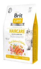 Сухой корм для кошек, требующих ухода за кожей и шерстью Brit Care Cat GF Haircare Healthy & Shiny Coat, 2 кг