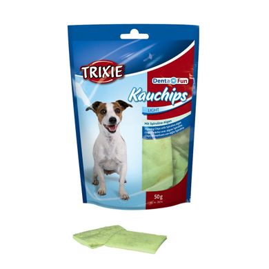 Лакомство для собак Trixie Пластинки для чистки зубов со спирулиной Denta Fun 50 г