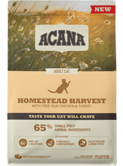 Сухой корм Acana Homestead Harvest Cat со вкусом курицы и индейки, для кошек всех пород, 340 г