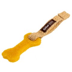 Игрушка для собак Маленькая кость GiGwi Gum gum каучук, пенька, 9 см
