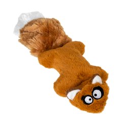 Игрушка для собак Белка с 2-мя пищалками GiGwi Plush, плюш, искусственный мех, резина, 24 см
