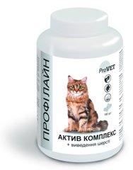 ПРОФИЛАЙН для котов АКТИВ КОМПЛЕКС + выведение шерсти 180 таблеток