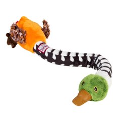 Игрушка для собак Утка с хрустящей шеей и пищалкой GiGwi Crunchy, текстиль, резина, пластик, 54 см