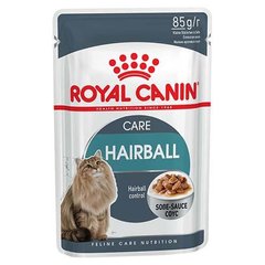 Влажный корм Royal Canin Hairball Care для выведения шерсти у кошек, кусочки в соусе, 85 г