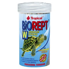 Сухий корм для водоплавних черепах Tropical в паличках «Biorept W» 100 мл