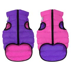 Двусторонняя курточка AiryVest для собак розово-фиолетовая, размер XS30
