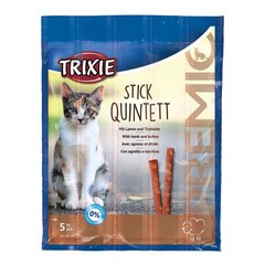 Ласощі для котів Trixie PREMIO Quadro-Sticks 5 шт. (ягня та індичка)