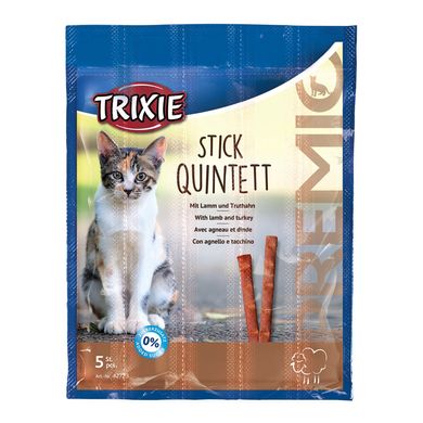 Лакомство для кошек Trixie PREMIO Quadro-Sticks 5 шт. (ягненок и индейка)
