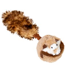 Игрушка для собак Барсук с 2-мя пищалками GiGwi Catch&fetch, искусственный мех, 26 см