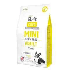 Сухий корм для дорослих собак мініатюрних порід Brit Care GF Mini Adult Lamb 2 кг (ягня)