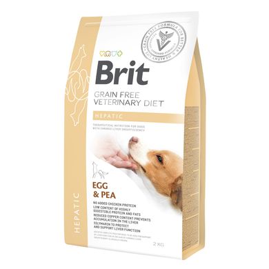Brit GF VetDiets Dog Hepatic 2 кг при хворобі печінки з яйцем, горохом, бататом і гречкою