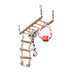 Міст для гризунів Trixie підвісний з іграшками 29 x 25 x 9 см (натуральні матеріали)